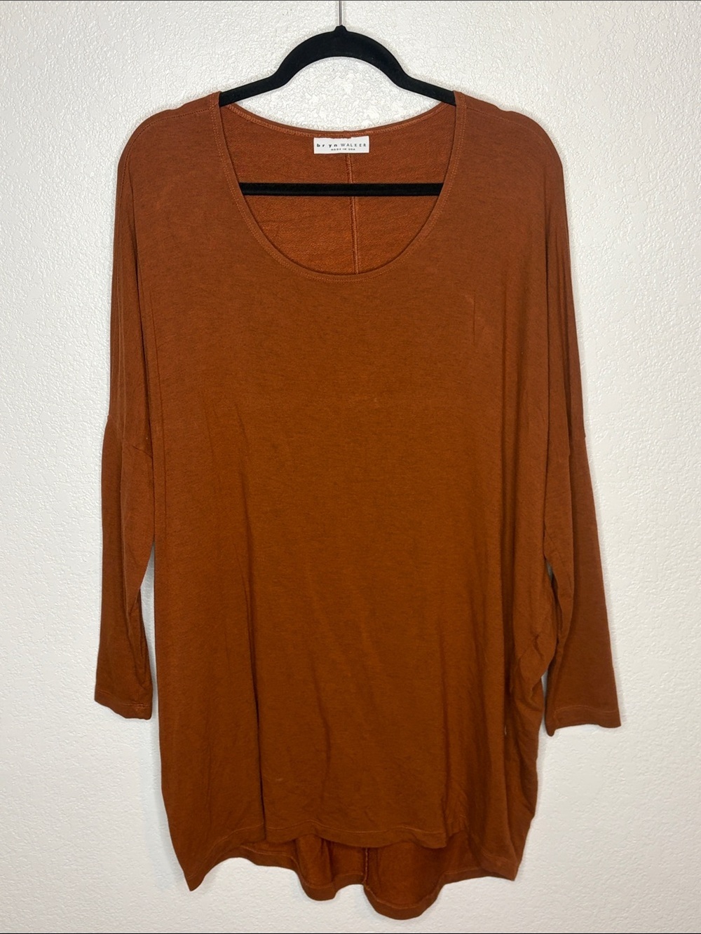 Bryn Walker Rust Lagenlook Dolman Cocoon Tunic Oversized Medium
